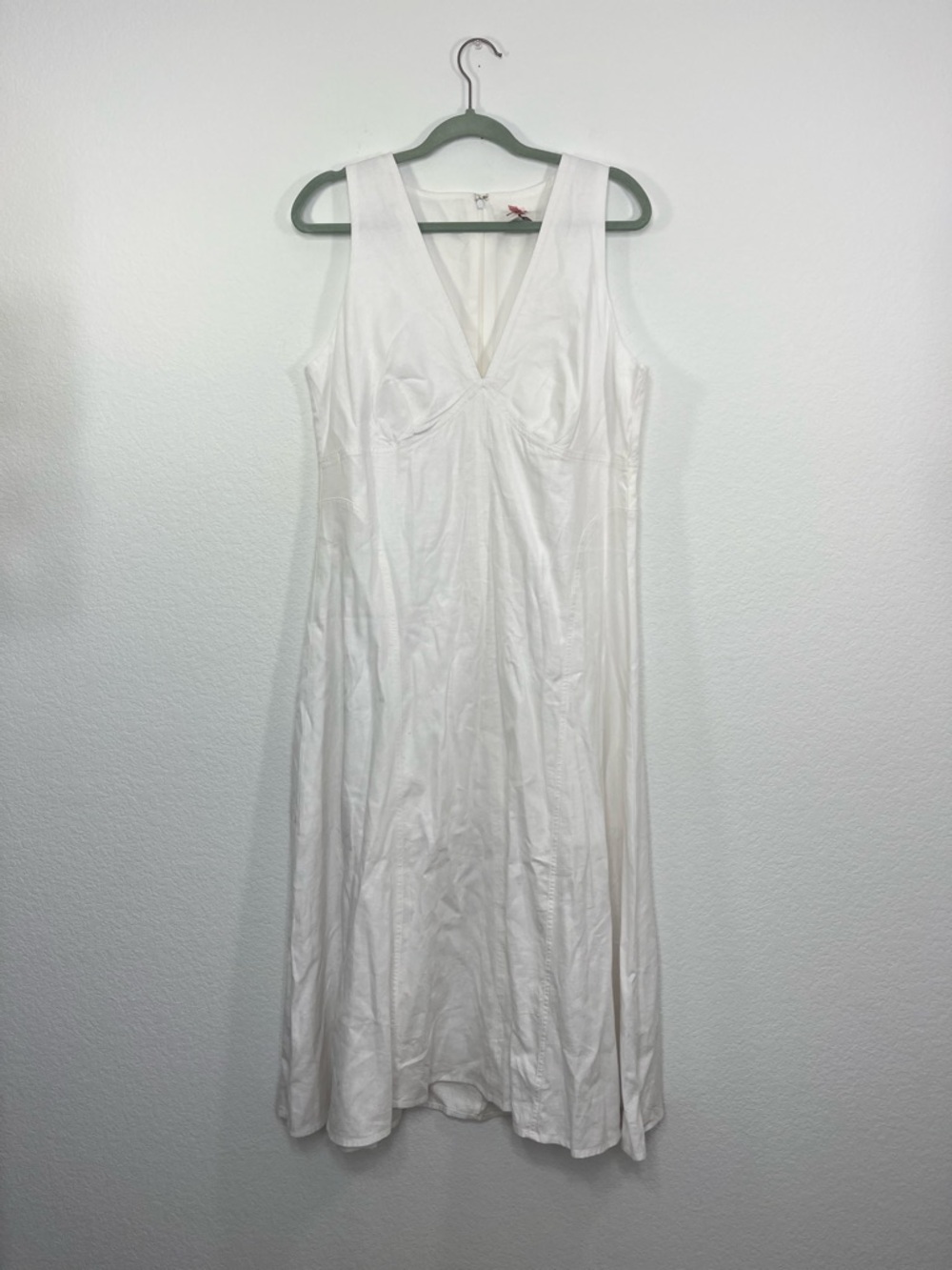 Banana Republic Factory linen blend Seamed Midi Dress size 14 - Picture 2 of 9